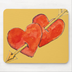 Alfombrilla De Ratón Dos corazones - flecha 2011