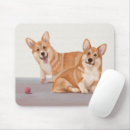 Alfombrilla De Ratón Dos Corgis Cute