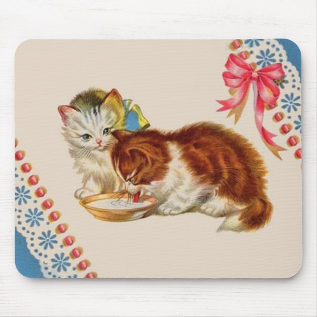 Alfombrilla De Ratón dos gatitos adorables (Frente)