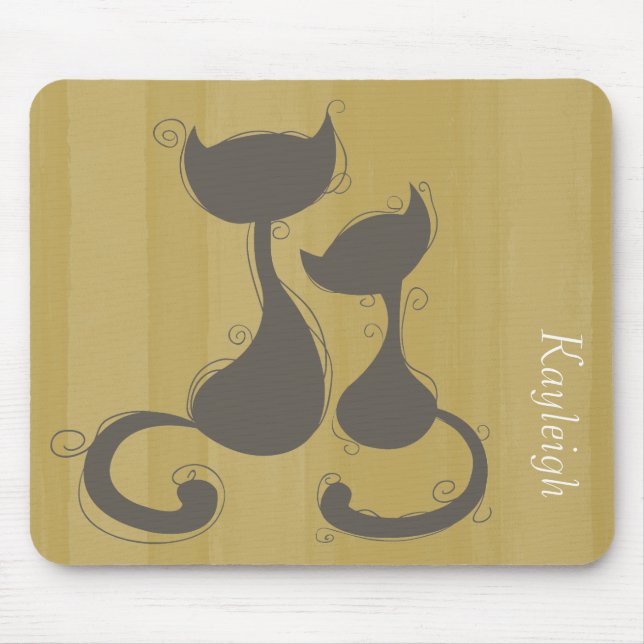 Alfombrilla De Ratón Dos gatos (Frente)