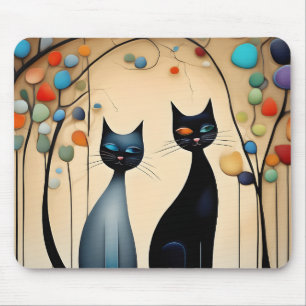 Alfombrilla De Ratón Dos gatos encantadores