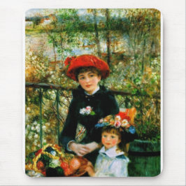 Alfombrilla De Ratón Dos hermanas en la terraza de Renoir