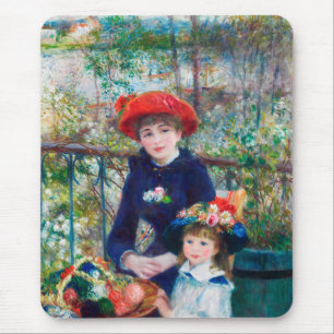 Alfombrilla De Ratón Dos hermanas (en la terraza) Pierre Auguste Renoir