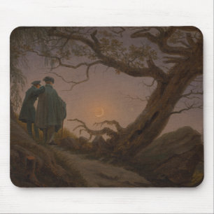 Alfombrilla De Ratón Dos hombres contemplando la luna, de Friedrich: