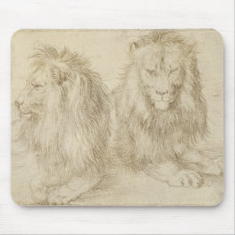 Alfombrilla De Ratón Dos Leones (Animales Silvestres) (Albrecht Durer)