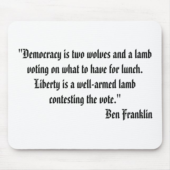 Alfombrilla De Ratón Dos lobos y una cita Mousepad del cordero (Frente)