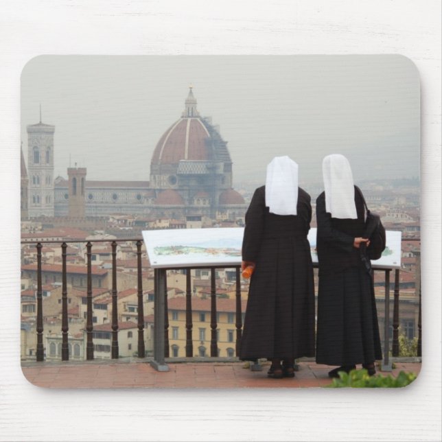 Alfombrilla De Ratón Dos monjas, Florencia, Italia (Frente)
