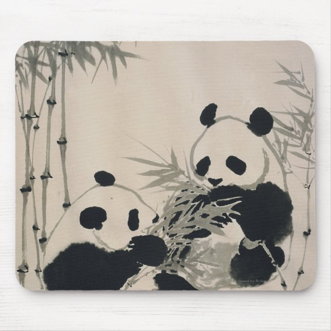 Alfombrilla De Ratón Dos pandas (Frente)