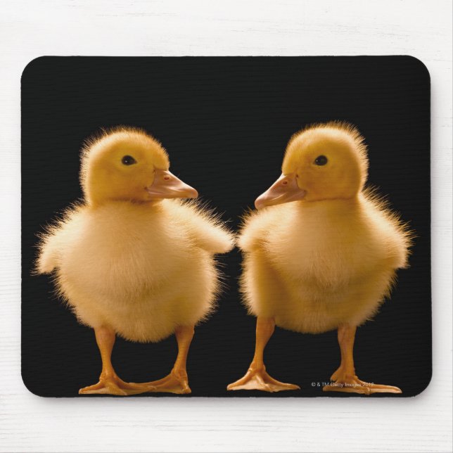 Alfombrilla De Ratón Dos patitos mirándose unos a otros (Frente)