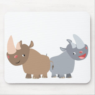 Alfombrilla De Ratón Dos Personalizados Rhinos Mousepad