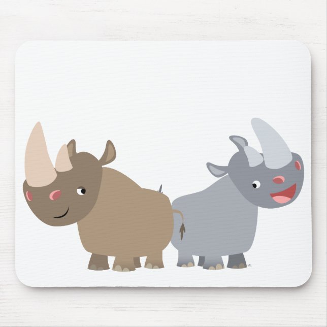 Alfombrilla De Ratón Dos Personalizados Rhinos Mousepad (Frente)