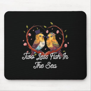 Alfombrilla De Ratón Dos Pescados Menos En El Mar Boda Pun Bride Y Gro