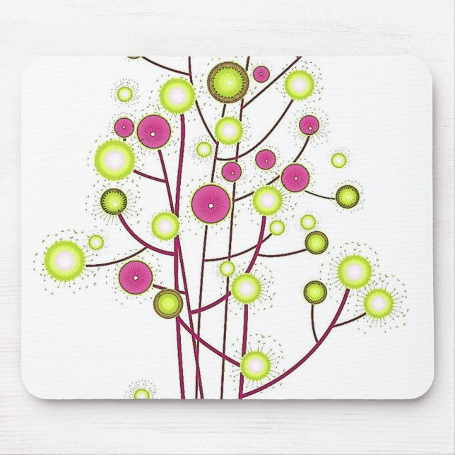 Alfombrilla De Ratón dos veces el árbol verde (Frente)