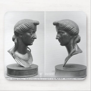 Alfombrilla De Ratón Dos vistas de un busto de Livia