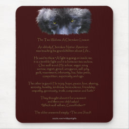 Alfombrilla De Ratón DOS WOLVES CHEROKEE TALE Art Mousepad