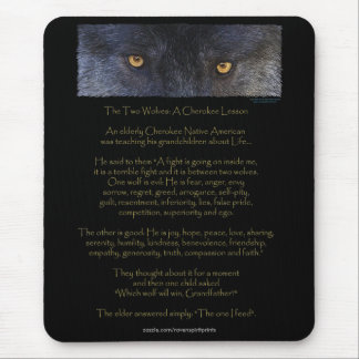 Alfombrilla De Ratón DOS WOLVES CHEROKEE TALE Art Mousepad