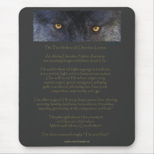 Alfombrilla De Ratón Dos Wolves Cherokee Wisdom Tale Mousepad