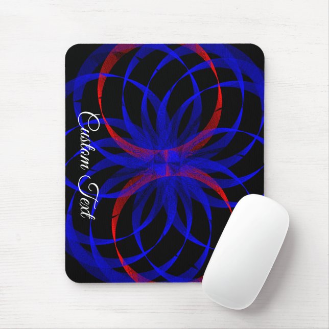 Alfombrilla De Ratón Double Blueberry Color Geometric Mouse Pad (Con ratón)