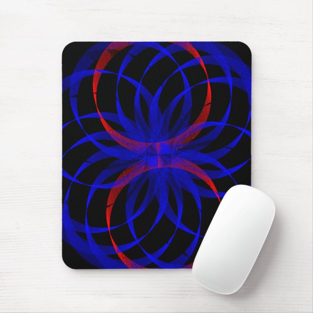 Alfombrilla De Ratón Double Blueberry Color Geometric Mouse Pad (Con ratón)