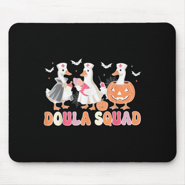 Alfombrilla De Ratón Doula Squad Goose Spooky Halloween Lactation Consu (Frente)