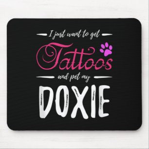 Alfombrilla De Ratón Doxie Dog Lover Tattoo Funny Perro Dachshund Mamá 