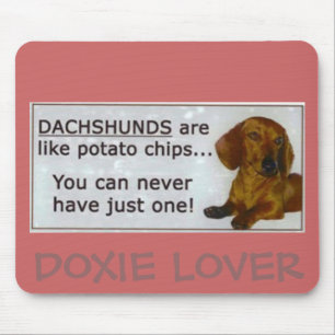 Alfombrilla De Ratón doxie_potato_chips, AMANTE de DOXIE