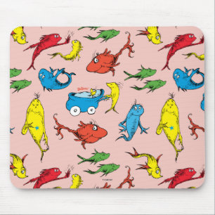 Alfombrilla De Ratón Dr. Seuss   Patrón de Un pez dos peces