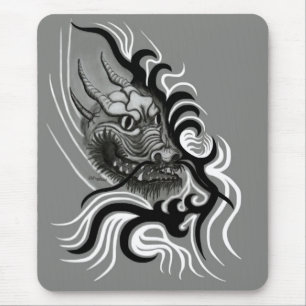 Alfombrilla De Ratón Drache chino al estilo tatuto