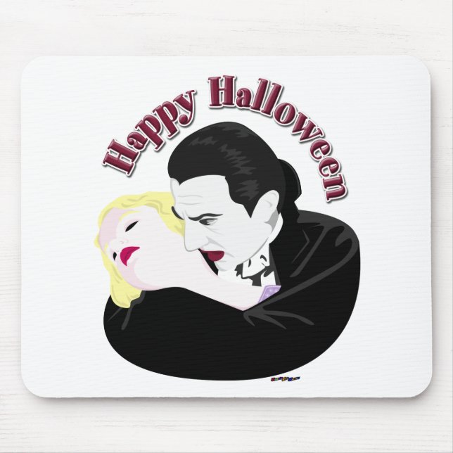 Alfombrilla De Ratón Drácula, Feliz Halloween (Frente)