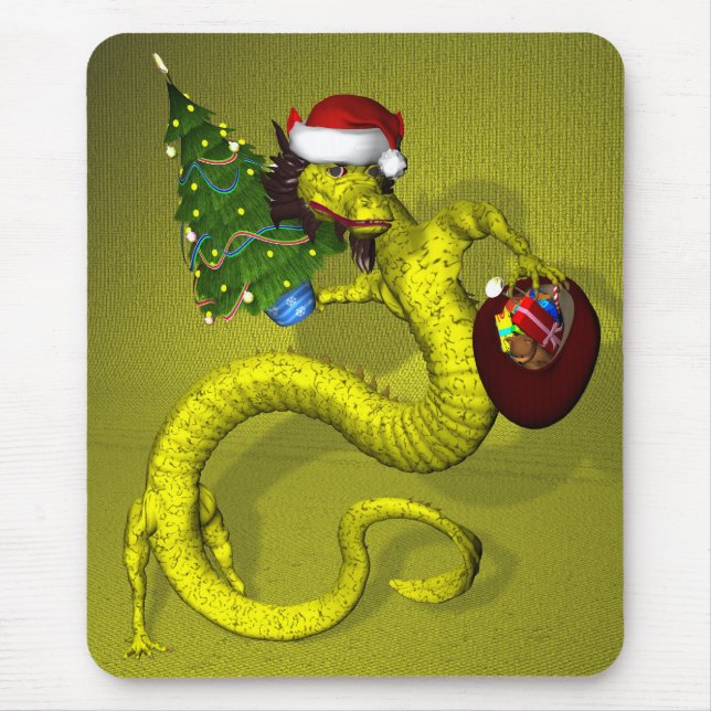 Alfombrilla De Ratón Dragón amarillo (Frente)