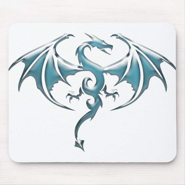 Alfombrilla De Ratón Dragón azul (Frente)