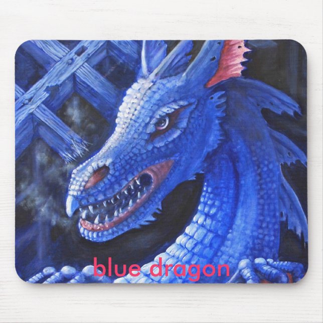 Alfombrilla De Ratón Dragón azul (Frente)