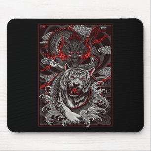 Alfombrilla De Ratón Dragón, Calle Dragón, Ciudad Tigre Japonés, Ta