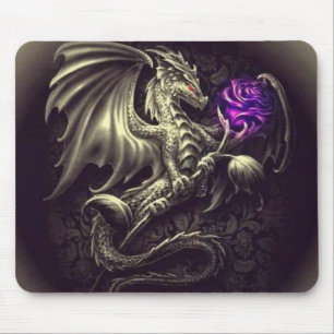 Alfombrilla De Ratón Dragón con Mousepad color de rosa púrpura
