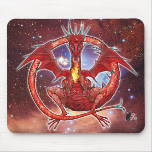 Alfombrilla De Ratón Dragón cósmico piropo