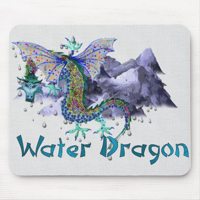 Alfombrilla De Ratón Dragón de agua (Frente)