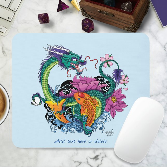 Alfombrilla De Ratón Dragón de agua chino Koi Fish (Subido por el creador)