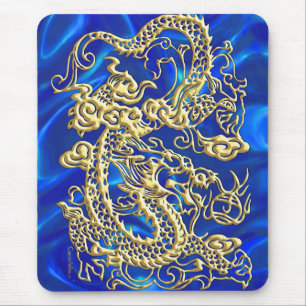 Alfombrilla De Ratón Dragón de oro Grabado en relieve en la impresión B