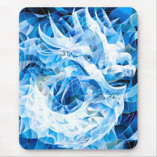 Alfombrilla De Ratón Dragón del cielo azul