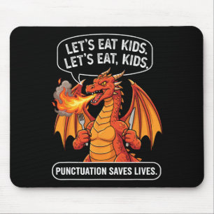 Alfombrilla De Ratón Dragón Divertido Comamos Niños Comas Salva Vidas G