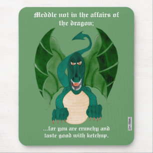 Alfombrilla De Ratón Dragón divertido Mousemat