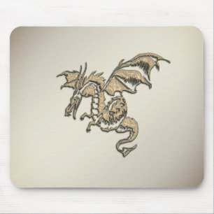 Alfombrilla De Ratón Dragón dorado