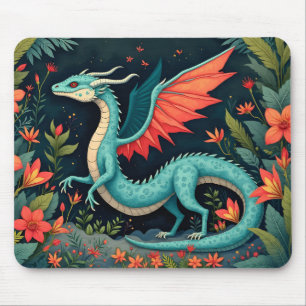 Alfombrilla De Ratón Dragón en la selva
