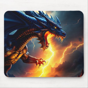 Alfombrilla De Ratón Dragon Fire Lightning Fight Two