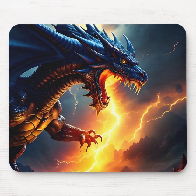 Alfombrilla De Ratón Dragon Fire Lightning Fight Two (Frente)