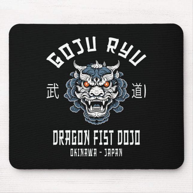Alfombrilla De Ratón Dragon Fist Dojo Karate Goju Ryu  (Frente)