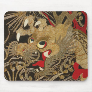 Alfombrilla De Ratón Dragón japonés vintage