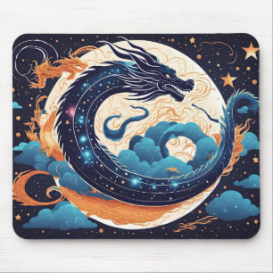 alfombrilla de ratón dragón luna