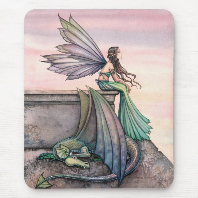 Alfombrilla De Ratón Dragon Mousepad de hadas de duelo encantado (Frente)