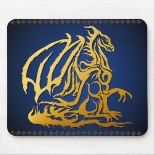 Alfombrilla De Ratón Dragón Mousepad del oro